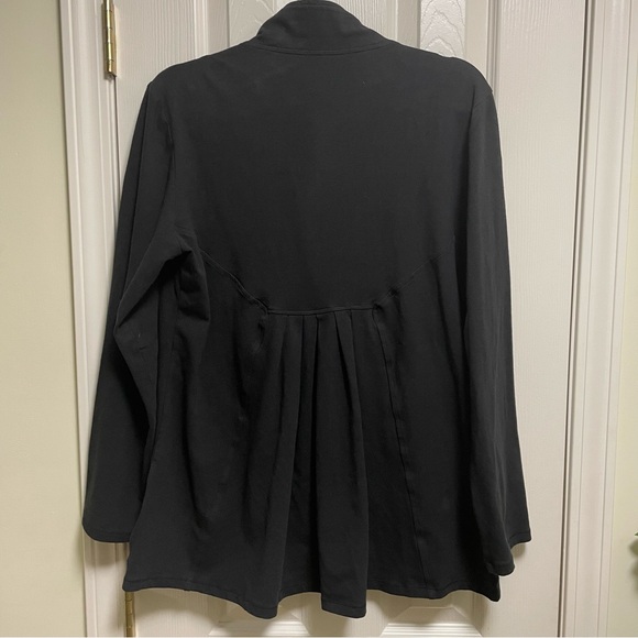 Neon Buddha Black Jersey Pleated back swing Yoga  Jacket M - Picture 2 of 4